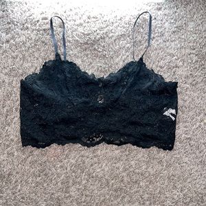 Lacy black crop top